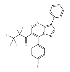 1-Propanone, 1-(4-(4-fluorophenyl)-8-phenylpyrazolo(5,1-c)(1,2,4)triaz in-3-yl)-2,2,3,3,3-pentafluoro- Structure