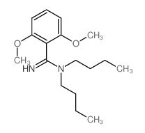 N,N-dibutyl-2,6-dimethoxy-benzenecarboximidamide structure