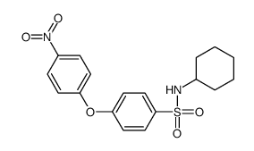 N-cyclohexyl-4-(4-nitrophenoxy)benzenesulfonamide结构式