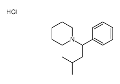 1-(3-methyl-1-phenylbutyl)piperidine,hydrochloride Structure