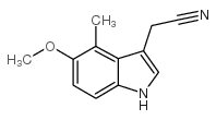 1H-Indole-3-acetonitrile,5-methoxy-4-methyl-结构式