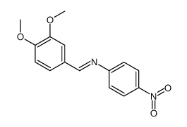 1-(3,4-dimethoxyphenyl)-N-(4-nitrophenyl)methanimine结构式