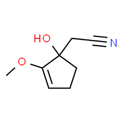 2-Cyclopentene-1-acetonitrile, 1-hydroxy-2-methoxy- (9CI) Structure