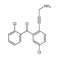 [2-(3-aminoprop-1-ynyl)-5-chlorophenyl]-(2-chlorophenyl)methanone Structure