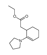 ethyl 2-(2-(pyrrolidin-1-yl)cyclohex-2-en-1-yl)acetate结构式