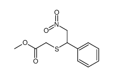 methyl {[alpha-(nitromethyl)benzyl]thio}acetate Structure
