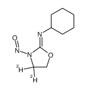 2-(Cyclohexylimino)-4,4-dideuterio-3-nitrosooxazolidine结构式