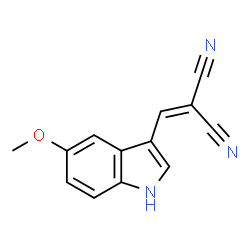 2-[(5-METHOXY-1H-INDOL-3-YL)METHYLENE]MALONONITRILE结构式