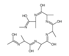 (2S)-2-acetamido-N-[(2S)-1-[[(2S)-1-[[(2S)-1-[[(2S)-1-(methylamino)-1-oxopropan-2-yl]amino]-1-oxopropan-2-yl]amino]-1-oxopropan-2-yl]amino]-1-oxopropan-2-yl]propanamide Structure