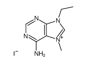 9-ethyl-7-methyladeninium iodide Structure