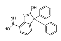 2,3-Dihydro-2-oxo-3,3-diphenyl-1H-indole-7-carboxamide Structure