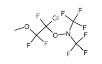 O-(1-chloro-1,2,2-trifluoro-2-methoxyethyl)-N,N-bis(trifluoromethyl)hydroxylamine Structure