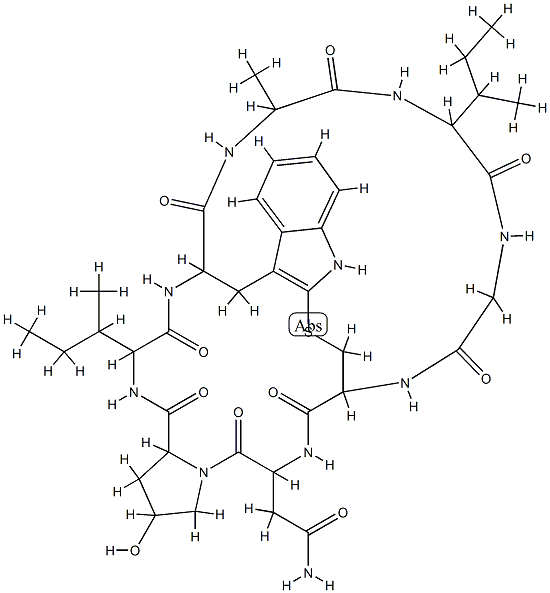 amaninamide, deoxy-Ile(3)-Ala(5)- structure