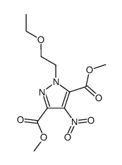 dimethyl 1-(2-ethoxyethyl)-4-nitro-1H-pyrazole-3,5-dicarboxylate结构式
