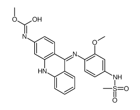 methyl N-[9-[4-(methanesulfonamido)-2-methoxyanilino]acridin-3-yl]carbamate结构式