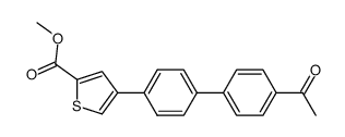 methyl 4-(4'-acetyl-1,1'-biphenyl-4-yl)thiophene-2-carboxylate结构式