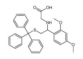 2-[[1-(2,4-dimethoxyphenyl)-2-tritylsulfanylethyl]amino]acetic acid structure