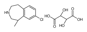 (R)-8-Chloro-1-Methyl-2,3,4,5-tetrahydro-1H-benzo[d]azepine (2R,3R)-2,3-dihydroxysuccinate结构式