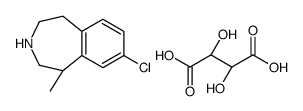 (R)-8-Chloro-1-Methyl-2,3,4,5-tetrahydro-1H-benzo[d]azepine (2R,3R)-2,3-dihydroxysuccinate structure