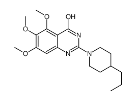 5,6,7-trimethoxy-2-(4-propylpiperidin-1-yl)-1H-quinazolin-4-one结构式