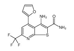 Thieno[2,3-b]pyridine-2-carboxamide, 3-amino-4-(2-furanyl)-6-(trifluoromethyl)结构式