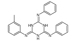 2-N-(3-methylphenyl)-4-N,6-N-diphenyl-1,3,5-triazine-2,4,6-triamine Structure