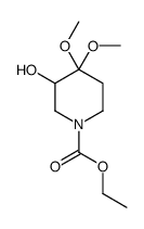 ethyl 3-hydroxy-4,4-dimethoxypiperidine-1-carboxylate picture