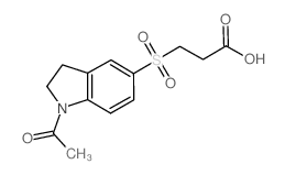 3-[(1-acetyl-2,3-dihydro-1H-indol-5-yl)sulfonyl]propanoic acid结构式