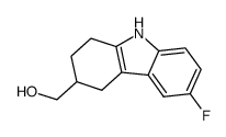 (6-fluoro-2,3,4,9-tetrahydro-1H-carbazol-3-yl)methanol结构式