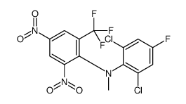 N-(2,6-dichloro-4-fluorophenyl)-N-methyl-2,4-dinitro-6-(trifluoromethyl)aniline结构式