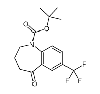 2-Methyl-2-propanyl 5-oxo-7-(trifluoromethyl)-2,3,4,5-tetrahydro- 1H-1-benzazepine-1-carboxylate Structure