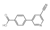 4-(5-Cyanopyridin-3-yl)benzoic acid结构式