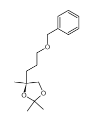 (S)-4-(3-(benzyloxy)propyl)-2,2,4-trimethyl-1,3-dioxolane结构式