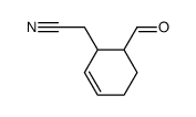 2-Cyclohexene-1-acetonitrile, 6-formyl-, trans- (9CI)结构式