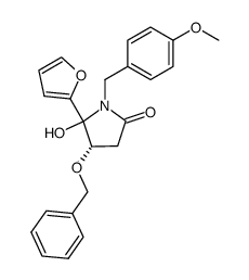 (S)-4-Benzyloxy-5-furan-2-yl-5-hydroxy-1-(4-methoxy-benzyl)-pyrrolidin-2-one结构式