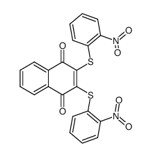 2,3-bis-(2-nitro-phenylsulfanyl)-[1,4]naphthoquinone结构式