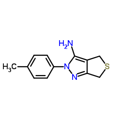 2-(4-Methylphenyl)-2,6-dihydro-4H-thieno[3,4-c]pyrazol-3-amine structure