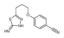 4-[3-(5-amino-1,3,4-thiadiazol-2-yl)propoxy]benzonitrile Structure