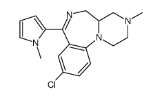 9-chloro-3-methyl-7-(1-methylpyrrol-2-yl)-2,4,4a,5-tetrahydro-1H-pyrazino[1,2-a][1,4]benzodiazepine结构式