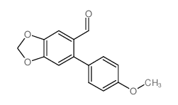6-(4-Methoxyphenyl)-1,3-benzodioxole-5-carbaldehyde structure