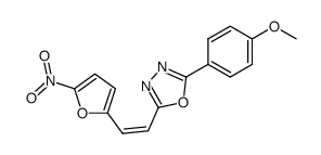 2-(4-Methoxy-phenyl)-5-[(Z)-2-(5-nitro-furan-2-yl)-vinyl]-[1,3,4]oxadiazole结构式
