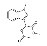 Acetoxy-(1-methyl-1H-indol-3-yl)-acetic acid methyl ester结构式