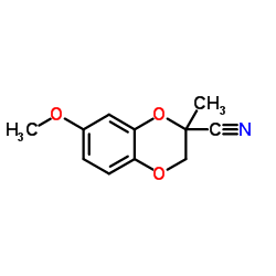 1,4-Benzodioxin-2-carbonitrile,2,3-dihydro-7-methoxy-2-methyl- structure