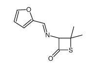(3R)-3-(furan-2-ylmethylideneamino)-4,4-dimethylthietan-2-one结构式