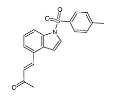 trans-4-(1-Tosyl-4-indolyl)-3-buten-2-on结构式