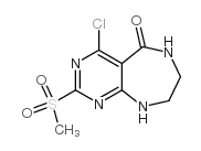 4-chloro-2-(methylsulfonyl)-6,7,8,9-tetrahydro-5h-pyrimido[4,5-e][1,4]diazepin-5-one structure