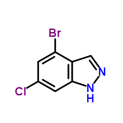 4-溴-6-氯-1H-吲唑结构式