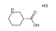 (R)-(-)-哌啶-3-甲酸盐酸盐结构式
