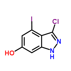 3-Chloro-4-iodo-1H-indazol-6-ol structure