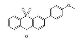 3-(4-methoxyphenyl)-10,10-dioxothioxanthen-9-one结构式